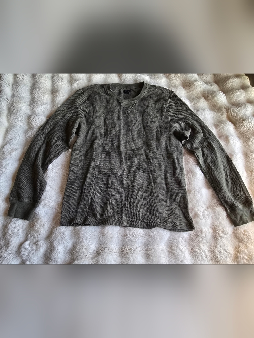 J. Crew Olive Green Thermal Long Sleeve Shirt